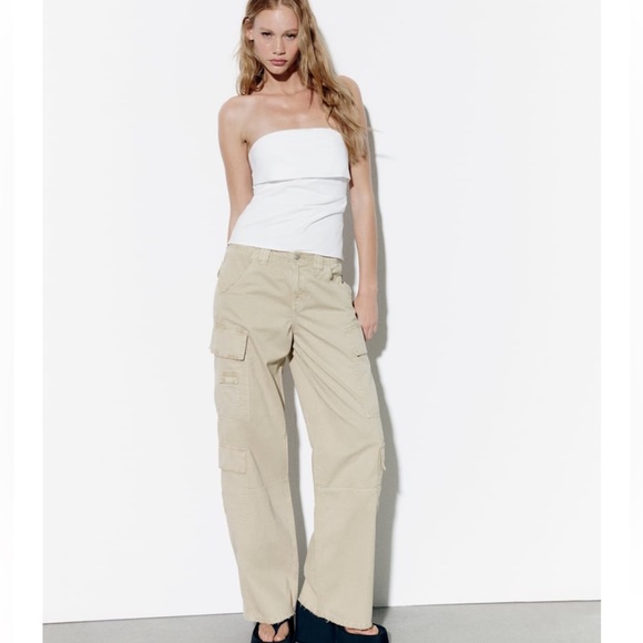 TRF WIDE LEG CARGO PANTS - Picture 1 of 3